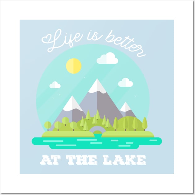 Life is Better at the Lake Wall Art by AYN Store 